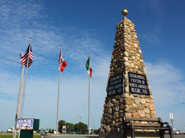 Cairn Designating Geographic Center of North America at Rugby, ND.