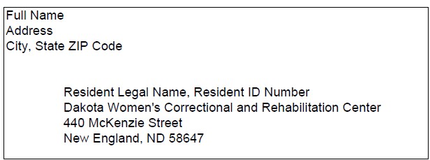 Example of Telephone Application Envelope addressed to DWCRC